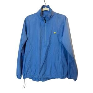 Masters Magnolia Lane blue quarter-zip windbreaker jacket Women's L or Men's M